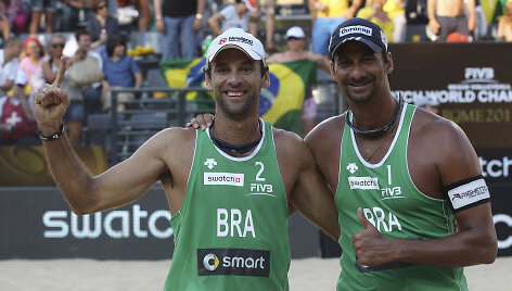 Marcio Araujo (kairėje) su Fabio Magalhaesu 2008 m. laimėjo olimpinį sidabrą.