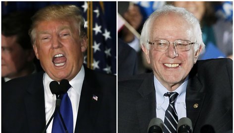 Donaldas Trumpas ir Bernie Sandersas