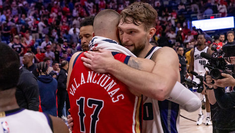 Jonas Valančiūnas ir Domantas Sabonis