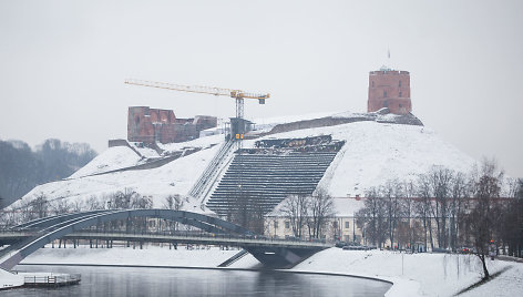 Sniegas užklojo Vilnių