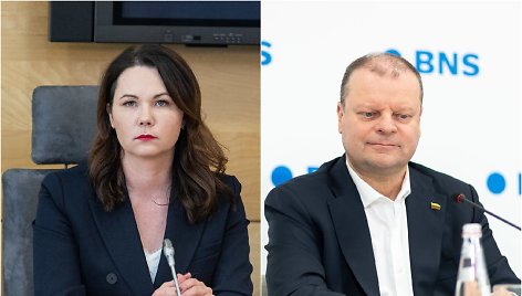 Ausma Miškinienė ir Saulius Skvernelis