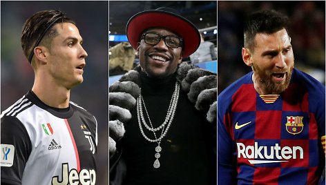 Cristiano Ronaldo, Floydas Mayweatheris, Lionelis Messi