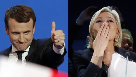 Emmanuelis Macronas ir Marine Le Pen