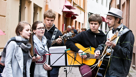 Gatvės muzikos dienos Vilniuje akimirka