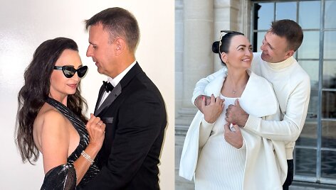 Jurga Anusauskienė su mylimuoju Nerijumi