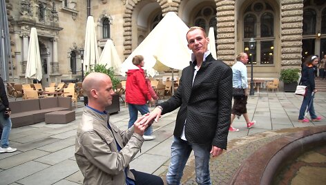 Mindaugas Grudzinskas su mylimuoju
