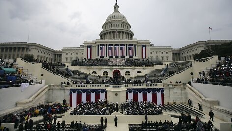Žmonės renkasi į Donaldo Trumpo inauguraciją  Va&scaron;ingtone