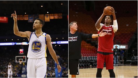 Stephenas Curry ir Hassanas Whiteside'as