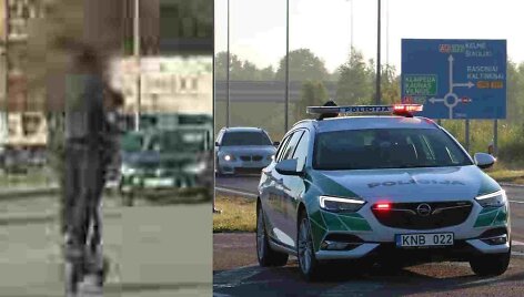 Du asmenys be &scaron;almų važiavo vienu elektriniu paspirtuku