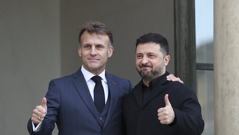 Emmanuelis Macronas ir Volodymyras Zelenskis / Michtof / ZUMAPRESS.com