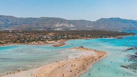 Elafonissi paplūdimys Kretos saloje, Graikija
