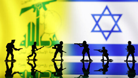 &bdquo;Hezbollah&ldquo; ir Izraelio vėliavos