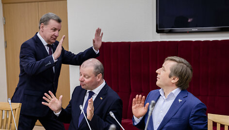 Rimantas Sinkevičius, Saulius Skvernelis, Ramūnas Karbauskis