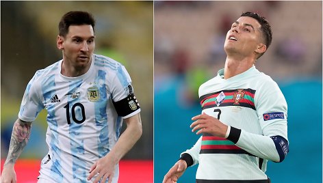 Lionelis Messi ir Cristiano Ronaldo