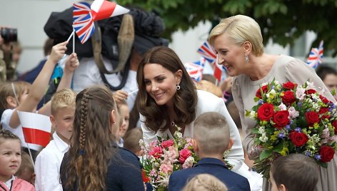 Kembridžo hercogienė Catherine ir Lenkijos pirmoji ponia Agata Kornhauser-Duda