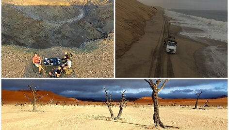 21 naktis ant stogo Namibijoje: keturių lietuvių nuotykiai ypatingų grožiu apdovanotoje &scaron;alyje