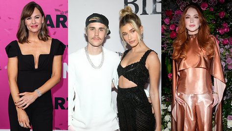 Jennifer Garner, Justinas Bieberis ir Hailey Bieber, Lindsay Lohan