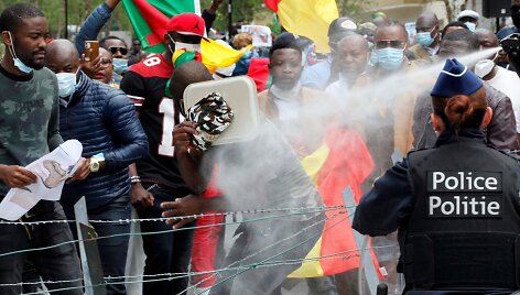 Belgijos policija i&scaron;vaikė protestą prie ES vir&scaron;ūnių susitikimo vietos