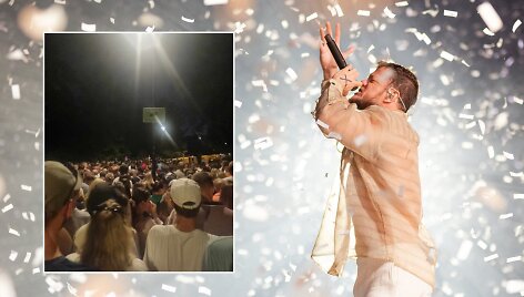 &bdquo;Imagine Dragons&ldquo; gerbėjai Vingio parke ir minia po koncerto prie tilto