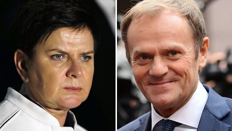 Beata Szydlo ir Donaldas Tuskas