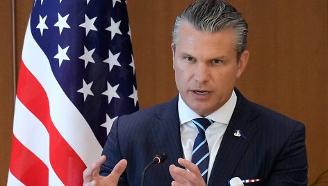 Pete'as Hegsethas / Eugene Hoshiko/POOL/SIPA / Eugene Hoshiko/POOL/SIPA