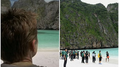 Danny Boyle'o filmo „Paplūdimys“ (2000 m.) ir Maya Bay paplūdimys 2021 m.