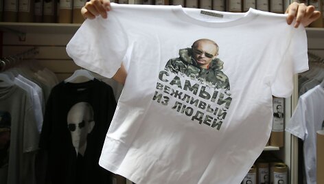 Mar&scaron;kinėliai su V.Putino nuotrauka