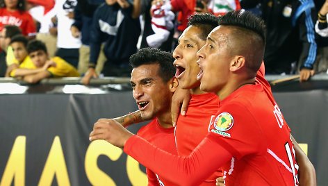 Peru futbolininkų džiaugsmas