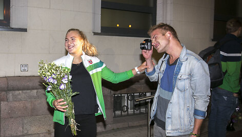 Rūta Meilutytė su broliu Mindaugu Meilučiu