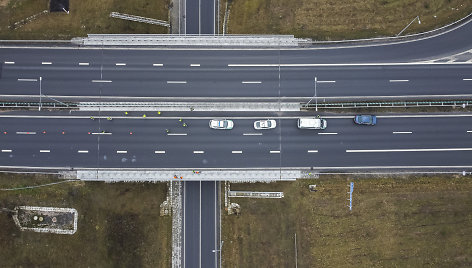 Policijos patikros postas prie įvažiavimo į Vilnių