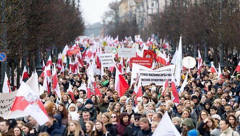 Mitingas tautinių mažumų mokykloms apginti