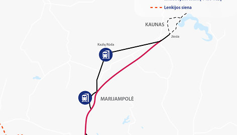 Rail Baltica trasa Jiesia (Kaunas)-Lenkijos siena