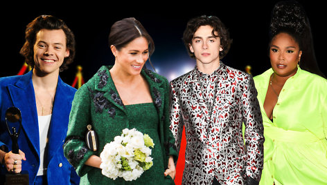 Harry Stylesas, Meghan Markle, Timothee Chalametas, Lizzo