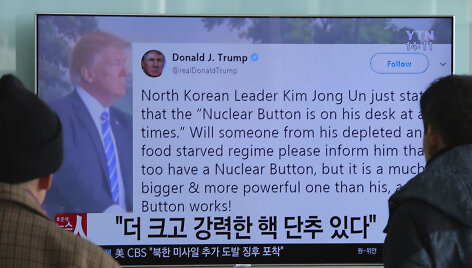 D.Trumpas diplomatiją vykdo tinkle &bdquo;Twitter&ldquo;