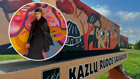 Menininkė Aglaja Ray atnaujino Kazlų Rūdos savivaldybės ženklą