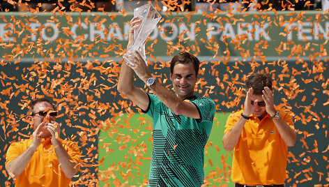 Rogeris Federeris prie&scaron; Rafaelį Nadalį