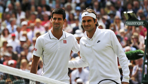 Novakas Džokovičius ir Rogeris Federeris 2014-ųjų metų finale