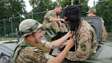 JAV ir Ukrainos karių pratybos 