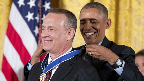 Tomas Hanksas su Baracku Obama