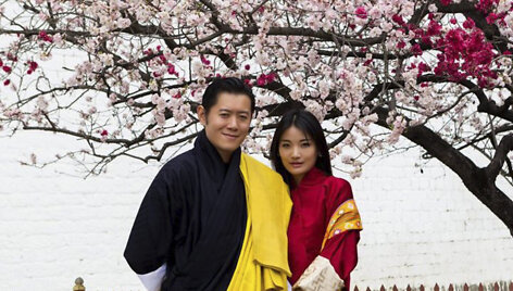 Butano karalius Jigme Khesaras ir karalienė Jetsun Pema