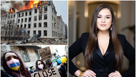 I&scaron; kairės: karo vaizdai Ukrainoje (vir&scaron;uje), protestas per Milano mados savaitę, Marija Palaikytė