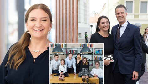 Austėja Landsbergienė ir Gabrielius Landsbergis su &scaron;eima