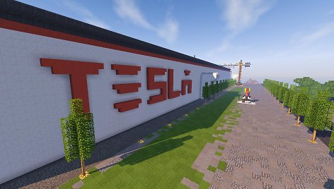 Štai taip atrodo virtuali akumuliatorių gamykla „Tesla Gigafactory“