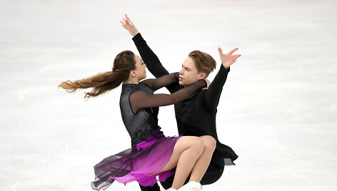 Allison Reed ir Saulius Ambrulevičius pasaulio čempionate &Scaron;vedijoje.