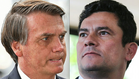 Jairas Bolsonaro ir Sergio Moro