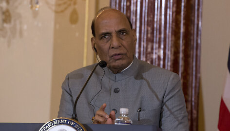 Indijos gynybos ministras Rajnathas Singhas