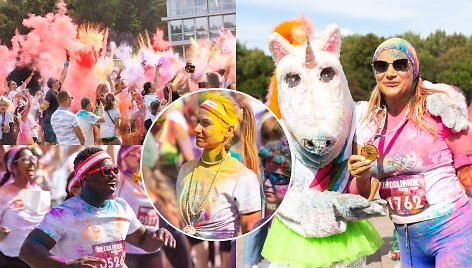 „The Color Run“ bėgimas Vingio parke