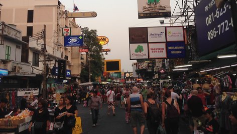 Turistų rajonas Khao San Road, Bankokas