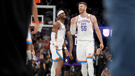 &bdquo;Oklahoma City Thunder&ldquo; lyderiai: Shai Gilgeous-Alexanderis ir Isaiah Hartensteinas