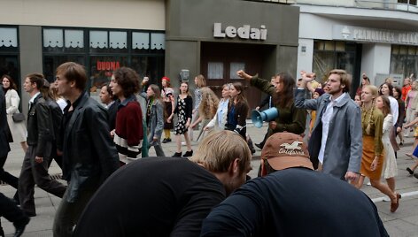 Donato Ulvydo filmo &bdquo;Emilija&ldquo; masinių scenų filmavimas Kaune